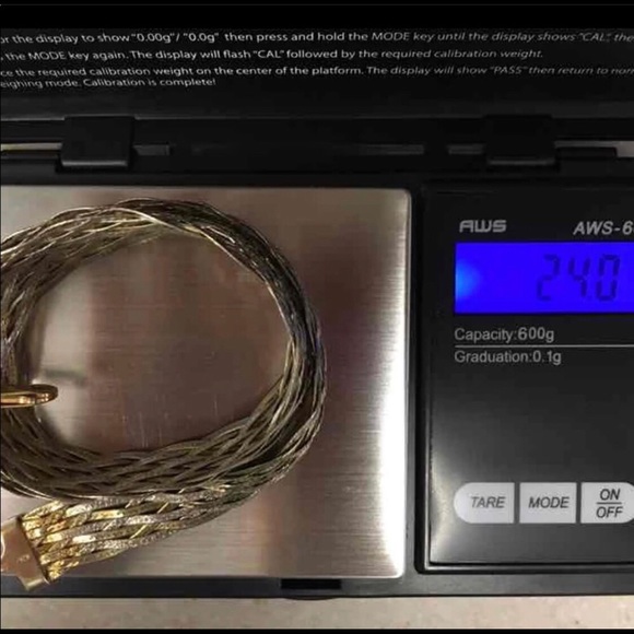 Sterling silver/ YG necklace/ bracelet set - Picture 7 of 11